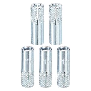 1/4" x 1" Drop-in Anchors - 100 Pack - Good for Dry Walls Hollow Bricks Plaster - Carbon Steel Sleeve Anchors Tool Expansion Anchors - Silver