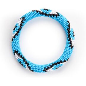 Evil Eye Protection Bangle Bracelet, Bohemian Stackable Beaded Bracelets, Handmade Multicolor Bohemian Stacking Crochet Bracelet, Boho Charm Beach Jewelry for Women, Gift for Her