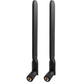 2pcs 4G LTE Antenna SMA Male Omnidirectional Aerial 9dBi Compatible with Vodafone EE O2 Three Huawei Netgear 4G LTE Router Gateway Modem Trail Camera Wildlife Hunting Camera IP Camera