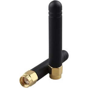 2pcs Mini WiFi Antenna 2.4GHz 5GHz 5.8GHz 3dBi Dual Band Aerial Antenna with MIMO RP-SMA Male Connector for WiFi Router PC Motherboard Network Card USB Adapter Video Surveillance Monitor