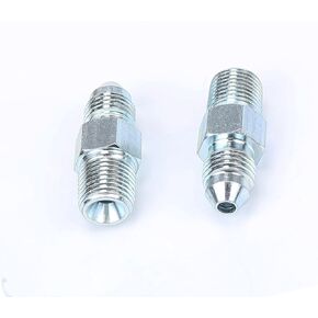 2PCS Male 1/8" NPT to -3 AN Flare Brake Line Fitting Adapter Straight Zinc Steel