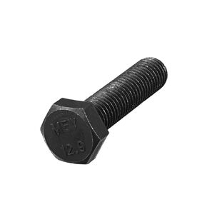uxcell M6x16mm Hex Head Left Hand Screw Bolts Fastener Carbon Steel Black 5pcs