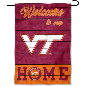 Virginia Tech Hokies Welcome To Our Home Double Sided Garden Yard Flag