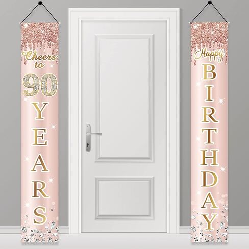 13th Birthday Decorations Door Banner for Girls, Pink Rose Gold 13 Teenager Happy Birthday Sign Party Supplies, Sweet Thirteen Year Old Birthday Backdrop Porch Décor in Saudi Arabia