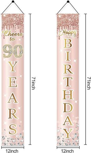 13th Birthday Decorations Door Banner for Girls, Pink Rose Gold 13 Teenager Happy Birthday Sign Party Supplies, Sweet Thirteen Year Old Birthday Backdrop Porch Décor in Saudi Arabia
