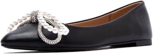 Women's Ballet Flats Rhinestone Bow Slip on Flat Ballerina Shoes in Kuwait