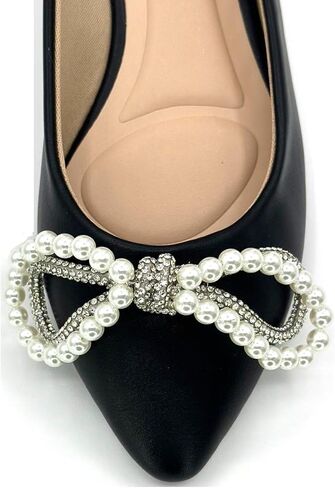 Women's Ballet Flats Rhinestone Bow Slip on Flat Ballerina Shoes in Kuwait