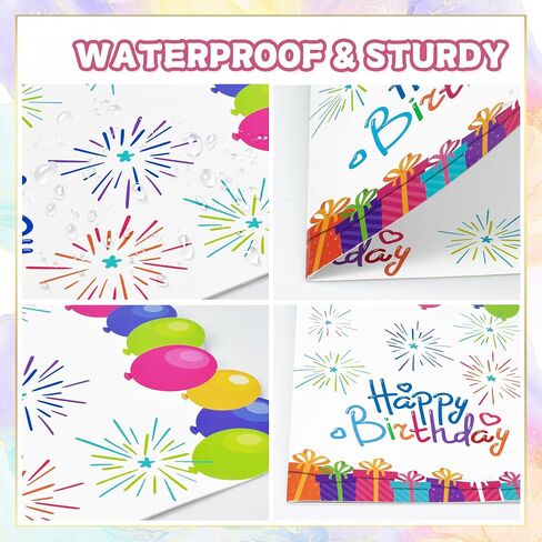 Jumbo Birthday Card Giant Guest Book, 14 x 22 inches Giant Large Birthday Greeting Cards for Girl Boy Birthday Supplies, Including Envelope(White) in Saudi Arabia