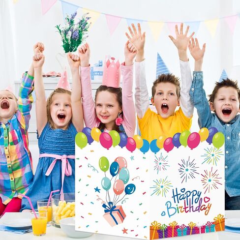 Jumbo Birthday Card Giant Guest Book, 14 x 22 inches Giant Large Birthday Greeting Cards for Girl Boy Birthday Supplies, Including Envelope(White) in Saudi Arabia