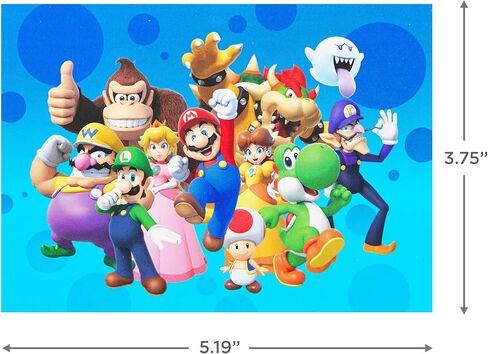 Hallmark Super Mario Bros Valentines Day Cards and Mailbox for Kids School Classroom Exchange (1 Box, 32 Valentine Cards, 35 Stickers, 1 Teacher Card) in Saudi Arabia