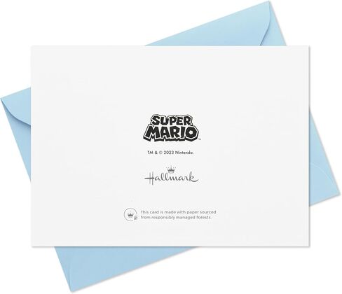 Hallmark Super Mario Bros Valentines Day Cards and Mailbox for Kids School Classroom Exchange (1 Box, 32 Valentine Cards, 35 Stickers, 1 Teacher Card) in Saudi Arabia