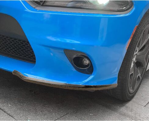 Hoolcar Front Fog Light Covers Lamp Foglight Trim Accessories for Dodge Charger 2015-2021 (Carbon Fiber) in Saudi Arabia