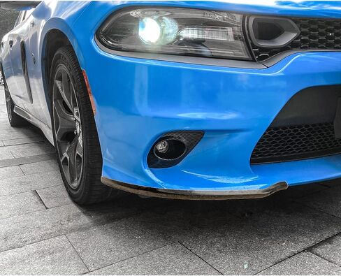 Hoolcar Front Fog Light Covers Lamp Foglight Trim Accessories for Dodge Charger 2015-2021 (Carbon Fiber) in Saudi Arabia