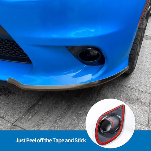 Hoolcar Front Fog Light Covers Lamp Foglight Trim Accessories for Dodge Charger 2015-2021 (Carbon Fiber) in Saudi Arabia