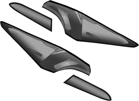 4 قطع غطاء مصباح خلفي ديكور متوافق مع تويوتا كامري 2024 2023 2022 2021 2020 2019 2018 ملحقات مادة ABS إطار ضوء خلفي حواف الديكور in Kuwait