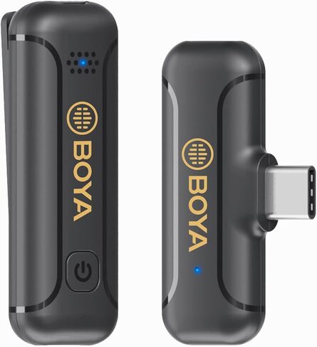 BOYA BY-WM3T2-U1 Wireless Lavalier Microphone for Android USB C Smartphone Tablet Noise Cancellation, 164ft Transmission, Wireless Lapel Podcast Microphone Mic for Video Recording, Vlogging in Saudi Arabia