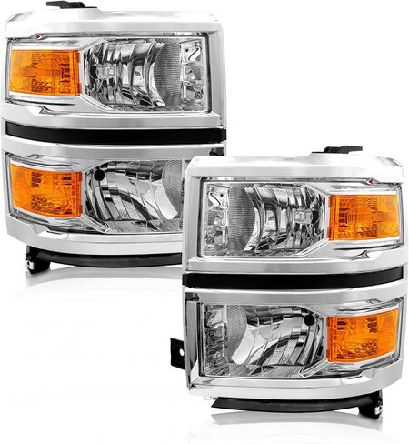 for 2014-2015 Chevy Silverado 1500 Pickup Headlight Assembly OE Reflector Headlamp Replacement L+R GM2502389/GM2503389 in Saudi Arabia