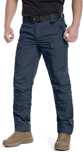 NAVEKULL Men's Outdoor Tactical Pants Lightweight Ripstop Military Hiking Work Cargo Pants with 9 Pockets in Kuwait