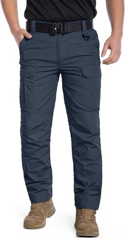 NAVEKULL Men's Outdoor Tactical Pants Lightweight Ripstop Military Hiking Work Cargo Pants with 9 Pockets in Kuwait