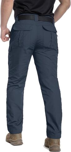 NAVEKULL Men's Outdoor Tactical Pants Lightweight Ripstop Military Hiking Work Cargo Pants with 9 Pockets in Kuwait