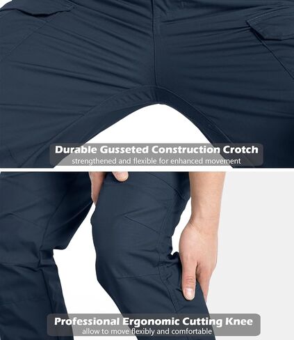 NAVEKULL Men's Outdoor Tactical Pants Lightweight Ripstop Military Hiking Work Cargo Pants with 9 Pockets in Kuwait