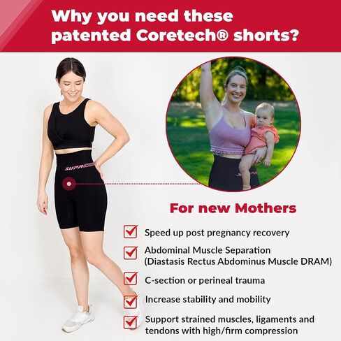 Women's Abdominal Support Postpartum Compression Shorts- Seamless, SI Belt Hip Stability, Joint Muscle Tummy Support in Saudi Arabia