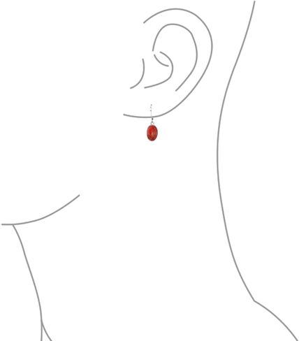 Boho Western Style Gemstone Oval Lever Back Drop Dangle Earrings For Women .925 Sterling Silver Semi Birthstone Colors in Saudi Arabia