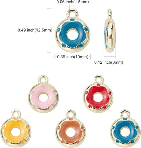 دلايات مينا ملونة من DanLingJewelry دلايات متدلية لطيفة لصناعة المجوهرات in Kuwait