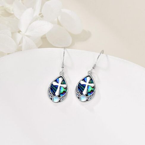 Celtic Cross Earrings Sterling Silver Irish Cross Drop Dangle Earrings Fashion Jewelry Gift for Women in Kuwait