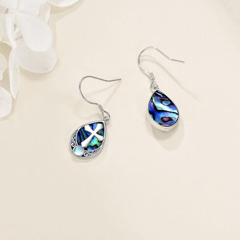 Celtic Cross Earrings Sterling Silver Irish Cross Drop Dangle Earrings Fashion Jewelry Gift for Women in Kuwait