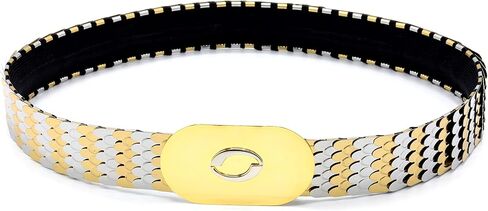 Marshal Metal Fashion Belt Metallic Mermaid Scale Stretch Waist Belt in Saudi Arabia