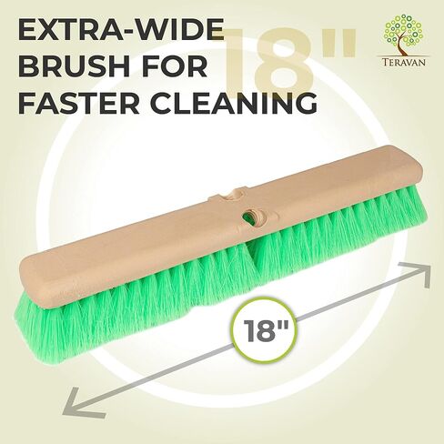 Teravan Green Obround Flow Thru Brush-Car Wash Brush with Very Soft Bristles-Cleaning Brush for RVs,Trucks and Boats (8 Inch) in Saudi Arabia