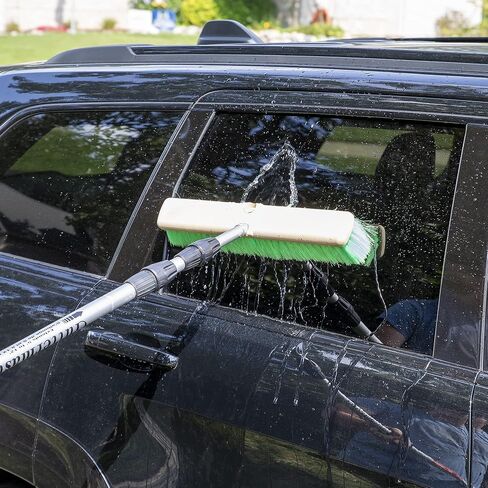 Teravan Green Obround Flow Thru Brush-Car Wash Brush with Very Soft Bristles-Cleaning Brush for RVs,Trucks and Boats (8 Inch) in Saudi Arabia