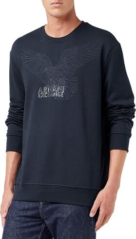A｜X ARMANI EXCHANGE Eagle Outline Printed Sweatshirt in Saudi Arabia