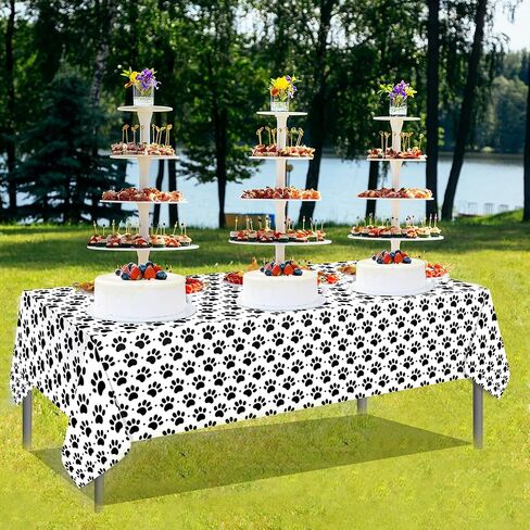 2 جهاز كمبيوتر شخصى جرو مخلب طباعة مفرش المائدة جرو مخلب طباعة البلاستيك الجدول يغطي الألوان المائية جرو مخلب طباعة مفرش المائدة المتاح غطاء الطاولة جرو مخلب طباعة غطاء الطاولة للمطبخ ديكور المنزل، 54x87In in Kuwait