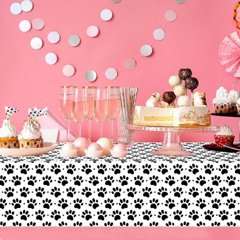 2 جهاز كمبيوتر شخصى جرو مخلب طباعة مفرش المائدة جرو مخلب طباعة البلاستيك الجدول يغطي الألوان المائية جرو مخلب طباعة مفرش المائدة المتاح غطاء الطاولة جرو مخلب طباعة غطاء الطاولة للمطبخ ديكور المنزل، 54x87In in Kuwait