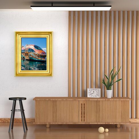 Abtgt Gold 8x10 Picture Frames, Vintage Style 8 x 10 Photo Frame for Wall and Home Decor, Tabletop or Wall Mount. in Saudi Arabia