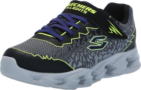 Skechers Boy's Vortex 2.0-ZORENTO Sneaker, Black/Yellow, 4.5 Wide Big Kid in Saudi Arabia