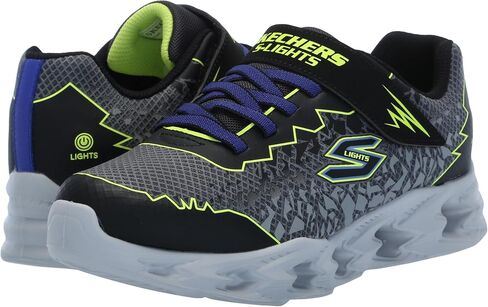 Skechers Boy's Vortex 2.0-ZORENTO Sneaker, Black/Yellow, 4.5 Wide Big Kid in Saudi Arabia
