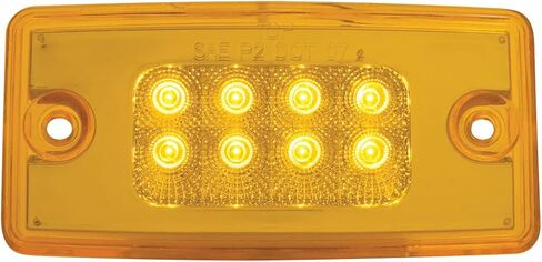 United Pacific - 39486 8 Led Freightliner Reflector Cab Light - Amber Led/Amber Lens Chrome in Saudi Arabia