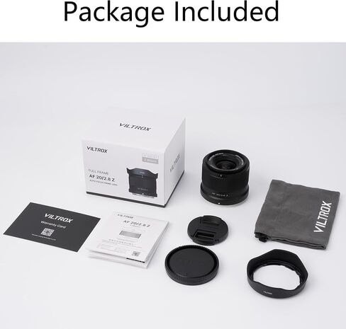 VILTROX 20mm F2.8 Z-Mount Camera Lens Full Frame Ultra Wide Angle Auto Focus Lens for Nikon Z-Mount Cameras Z5 Z50 Z6 Z6Ⅱ Z7 Z7Ⅱ ZFC Z30 Z9 Z8 in Saudi Arabia