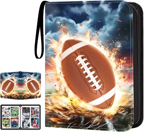 Card Binder Compatible with Football Card, Trading Card, MTG and Other TCG, Fits 400 Cards with 50 Removable Pages, Card Holder Collector for Standard Size Card in Saudi Arabia