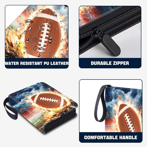 Card Binder Compatible with Football Card, Trading Card, MTG and Other TCG, Fits 400 Cards with 50 Removable Pages, Card Holder Collector for Standard Size Card in Saudi Arabia