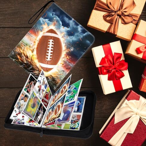 Card Binder Compatible with Football Card, Trading Card, MTG and Other TCG, Fits 400 Cards with 50 Removable Pages, Card Holder Collector for Standard Size Card in Saudi Arabia