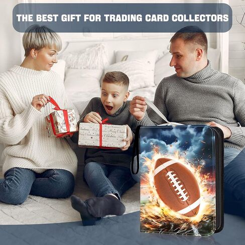 Card Binder Compatible with Football Card, Trading Card, MTG and Other TCG, Fits 400 Cards with 50 Removable Pages, Card Holder Collector for Standard Size Card in Saudi Arabia