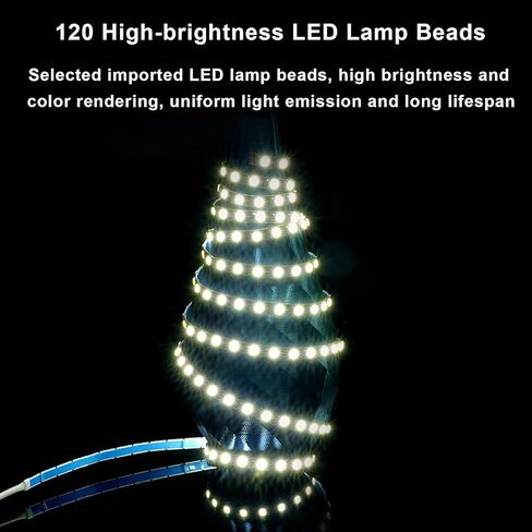 1.5 متر 5 فولت 12 واط شريط إضاءة Led أبيض بارد لـ Bambulab X1/X1C، 120 قطعة 2835 مستورد LED حبيبات مصباح LED شريط إضاءة لمختبر Bambu X1/X1C in Kuwait