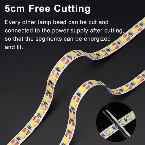 1.5 متر 5 فولت 12 واط شريط إضاءة Led أبيض بارد لـ Bambulab X1/X1C، 120 قطعة 2835 مستورد LED حبيبات مصباح LED شريط إضاءة لمختبر Bambu X1/X1C in Kuwait