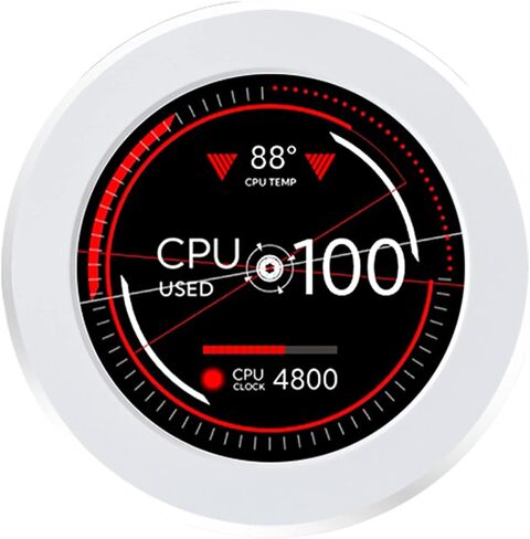 WOWNOVA 2.1 بوصة AIO جهاز مراقبة درجة حرارة الكمبيوتر CPU Cooler LCD مجموعة ترقية لأنظمة تبريد المياه، لوحة مستشعر الكمبيوتر الشخصي لملحقات الكمبيوتر الشخصي في أجزاء الكمبيوتر الجانبية المخصصة للألعاب ARGB (أسود) in Kuwait