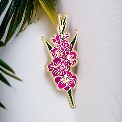Birth Month Flower Enamel Pin - Elegant Brooch for Women's Accessories - Unique Birthday or Mother's Day Gift - Perfect for Wedding Suits & Dresses - Floral Lapel Pin - Ideal Flower Lover's in Saudi Arabia