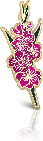 Birth Month Flower Enamel Pin - Elegant Brooch for Women's Accessories - Unique Birthday or Mother's Day Gift - Perfect for Wedding Suits & Dresses - Floral Lapel Pin - Ideal Flower Lover's in Saudi Arabia